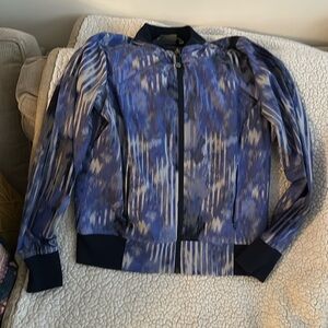 Athleta jacket zip up blue s